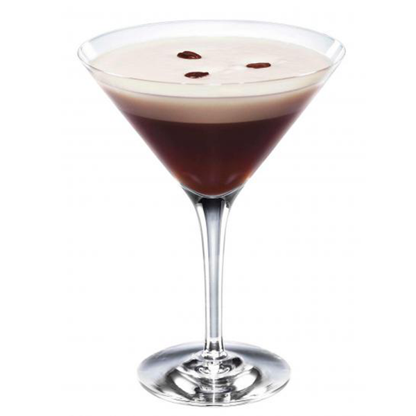 glass of espresso martini cocktail