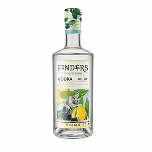 front of finders lemon sherbet vodka bottle
