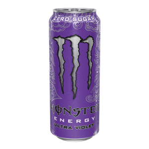 front of Monster Ultra Violet Zero Sugar 500ml Can
