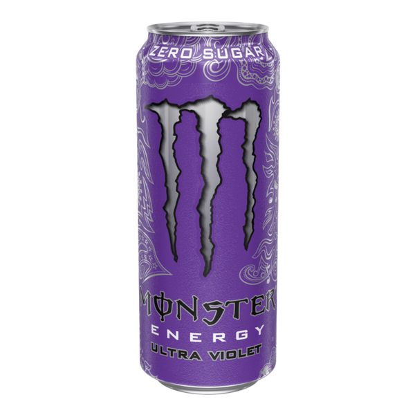 front of Monster Ultra Violet Zero Sugar 500ml Can