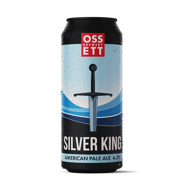 Front of Ossett Brewery Silver King 500ml can