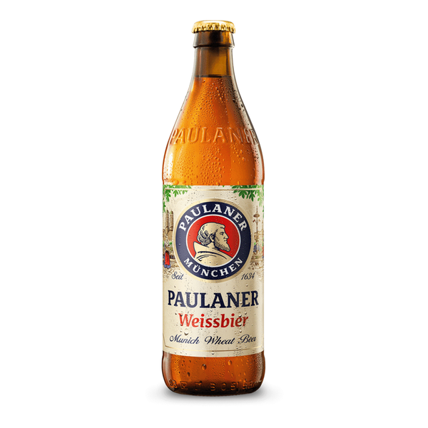 front of Paulaner Weissbier Munich Wheat Beer 330ml bottle