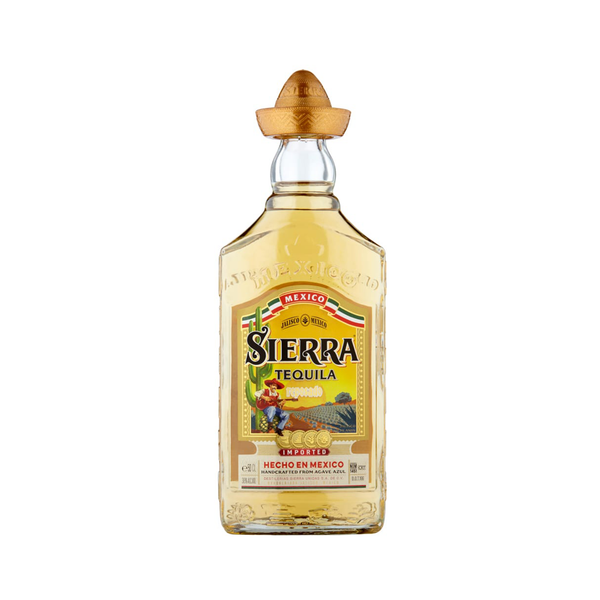 front of Sierra Reposado Gold Tequila 70cl bottle