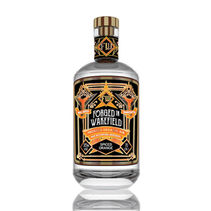 front of forged in wakefield spiced orange gin 70cl bottle
