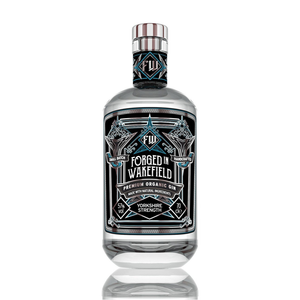 front of forged in wakefield Yorkshire strength gin 20cl bottle
