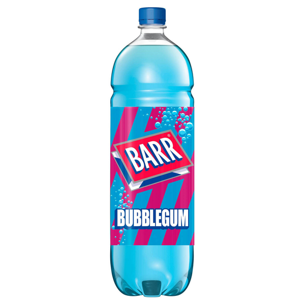 front of Barr Bubblegum 2L bottle