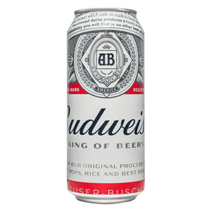front of budweiser can