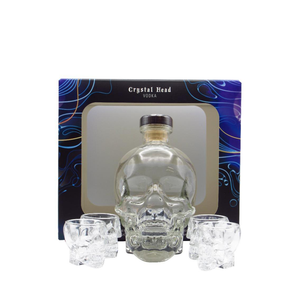 front of Crystal Head Vodka Gift Pack 4x Glasses
