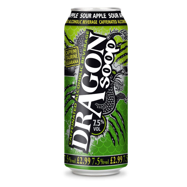 front of dragon soop sour apple can 500ml