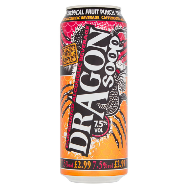 front of dragon soop tropical fruit punch 500ml can
