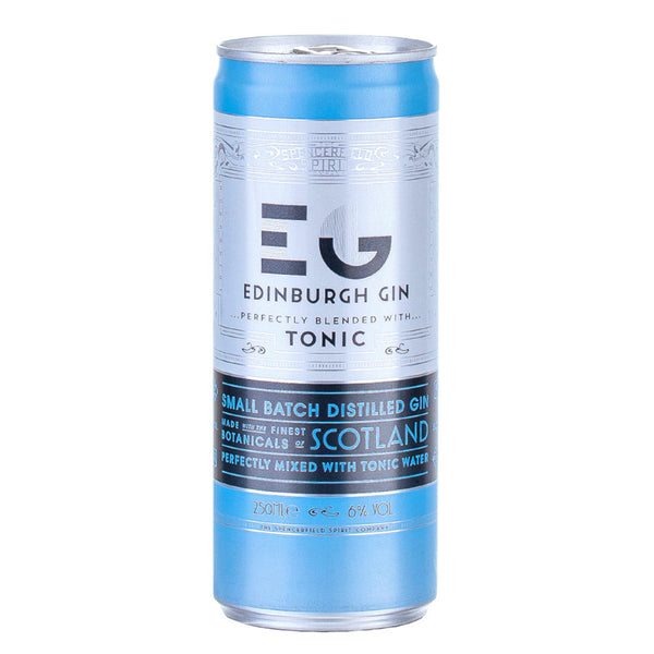 front of Edinburgh gin and tonic can
