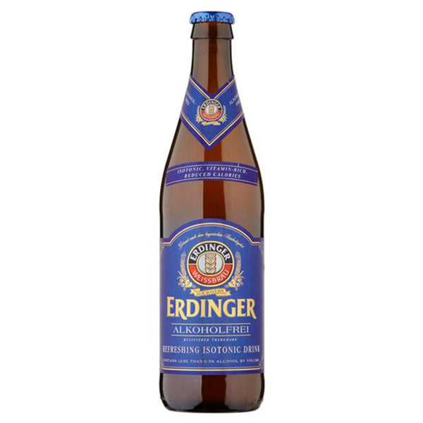 front of erdinger bottle