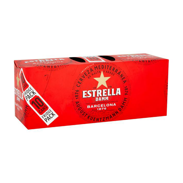 front of Estrella Fridge Pack 10x330ml 