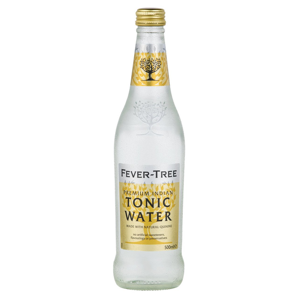 front of fever tree indian tonic bottle