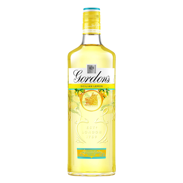 front of gordons sicilian lemon gin 70cl bottle
