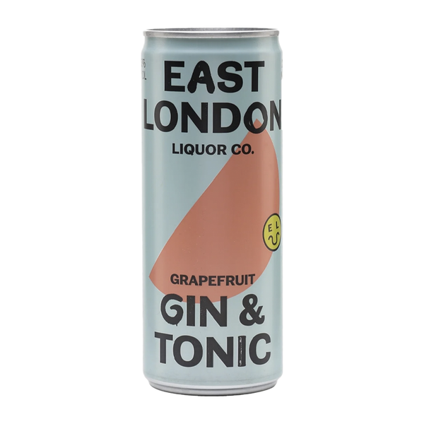 front of grapefruit gin and tonic 5% can