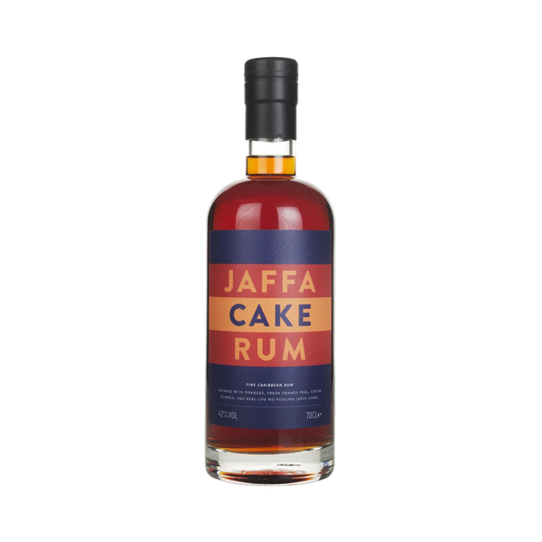 front of jaffa cake rum 70cl bottle