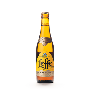 front of Leffe Blond Beer 330ml bottle