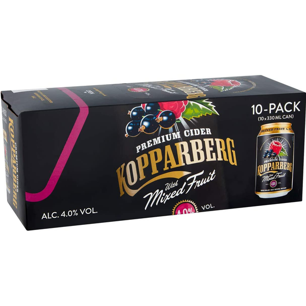 front of kopparberg mixed fruit fridge pack 