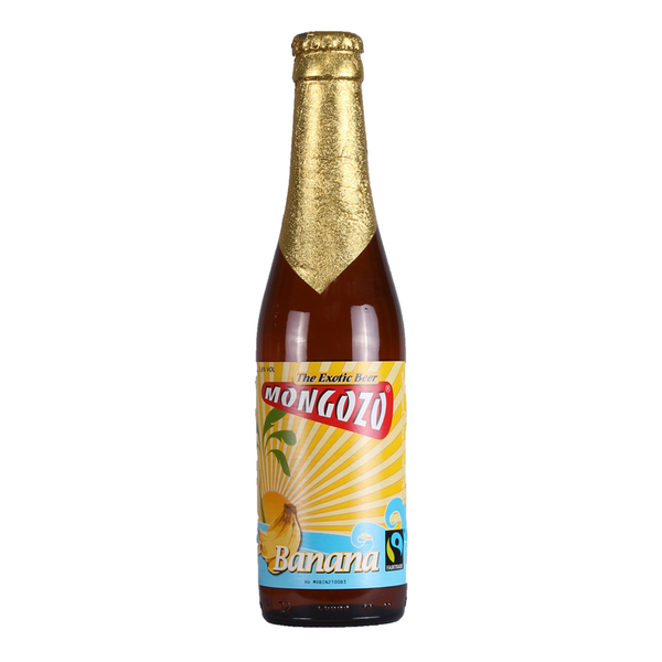 front of mongozo beer 330ml bottle
