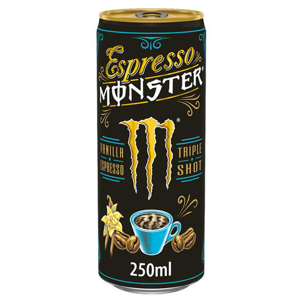 front of Monster Vanilla Espresso 250ml Can