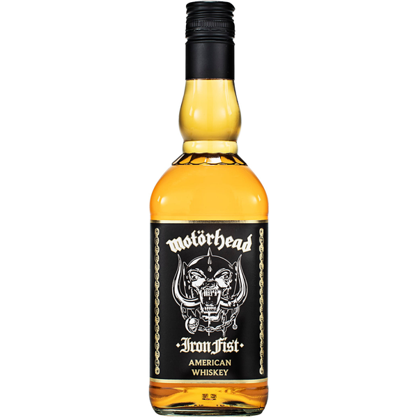 front of Motorhead Iron Fist Whiskey 70cl botle