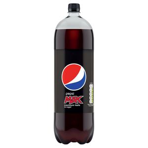 front of Pepsi Max 2L bottle
