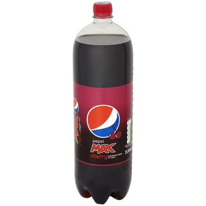front of Pepsi Max Cherry 2L bottle