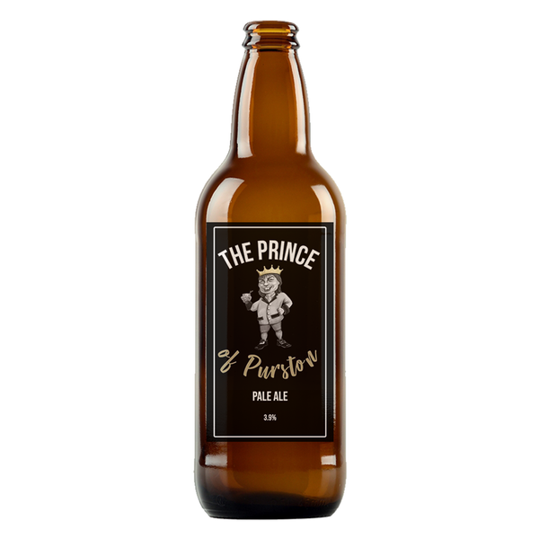 front of the prince of purstons beer 500ml bottle