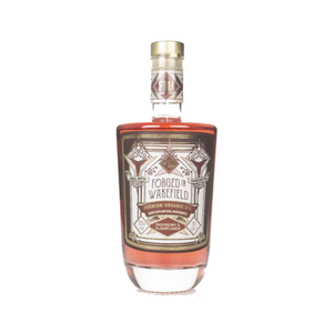 front of forged in wakefield raspberry and elderflower gin bottle