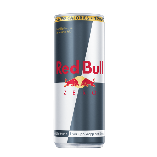 front of Red Bull Zero 250ml can
