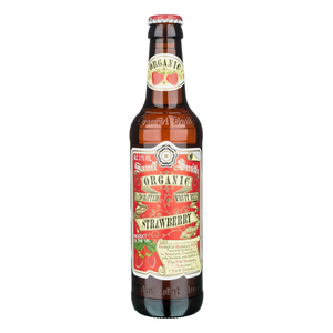 front of Samuel Smith Strawberry Beer 355ml bottle