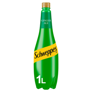 front of schweppes ginger ale 1l bottle