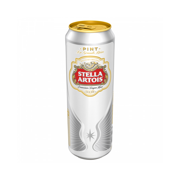 front of Stella Artois 568ml can