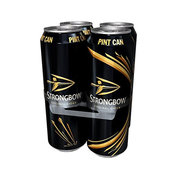 front of Strongbow 4x568ml Cans