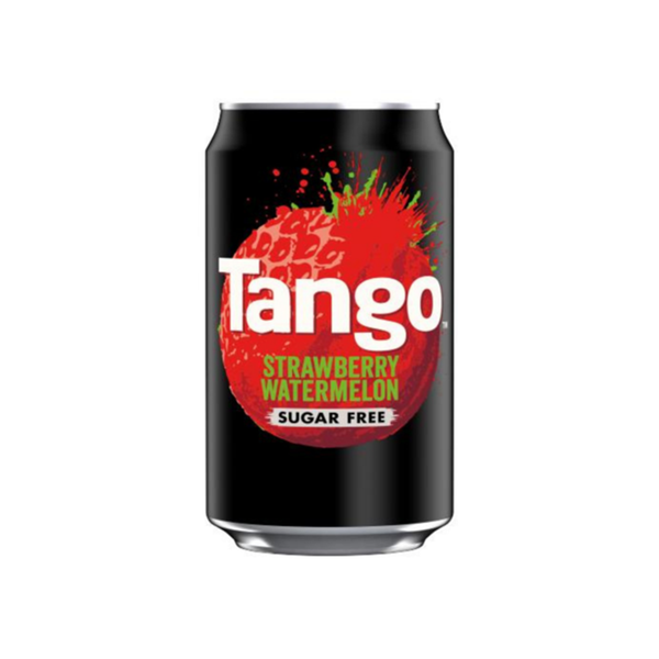 front of Tango Strawberry & Watermelon 330ml can