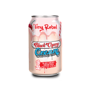 front of Tiny Rebel Black Cherry Cream Soda Pale Ale 330ml can