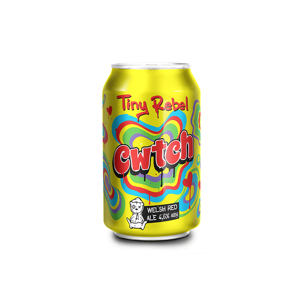 front of tiny rebel cwtch 330ml can