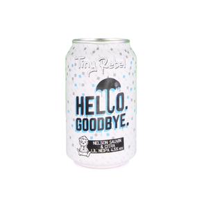 front of tiny rebel hello goodbye 330ml can