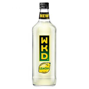 front of WKD Lemon Brew 70cl bottle