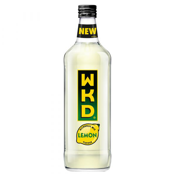 front of WKD Lemon Brew 70cl bottle