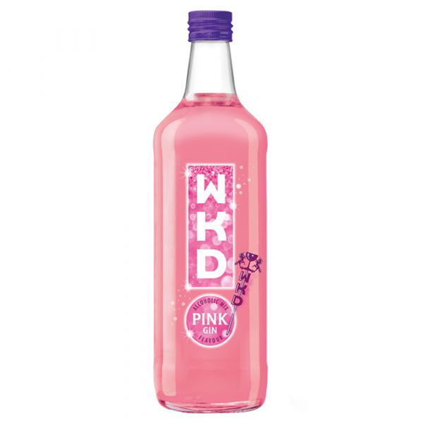 front of Wkd Pink Gin 70cl bottle