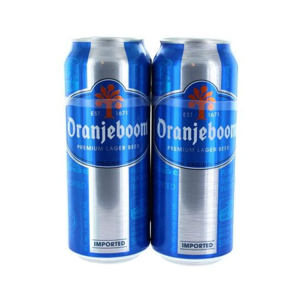 front of Oranjeboom 4x500ml cans